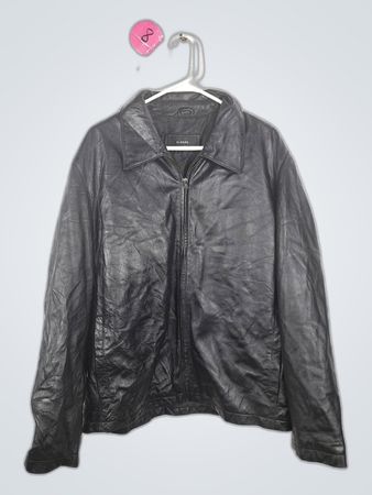 Alfafani Black Leather Jacket