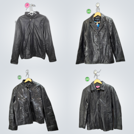 Y2K leather jacket with zipper style