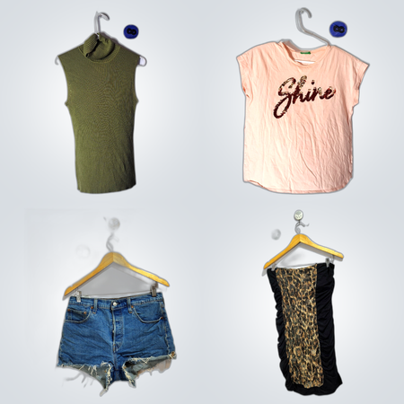 Green Knitwear Bundle Tops