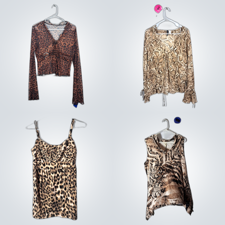 Y2K animal print top's
