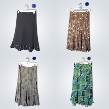 Y2K mix style poly skirt