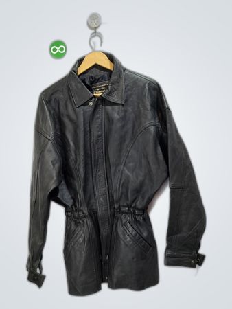 Creaciones Clemencia Black Leather Jacket