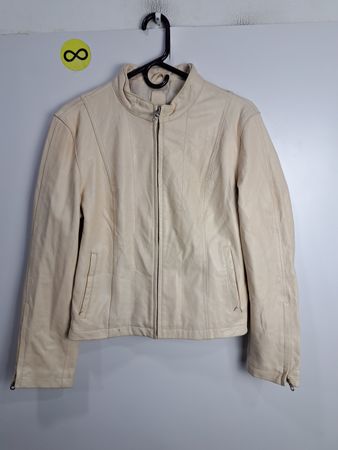 Beige Leather Jacket