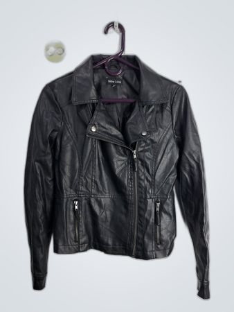 New Look Black Leather Biker Jacket