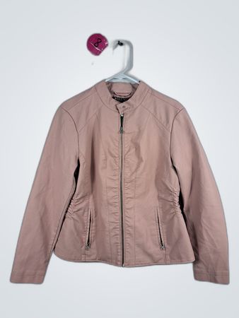 Baccini Pink Leather Jacket
