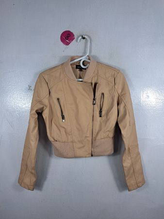 New Look Cropped Leather Jacket