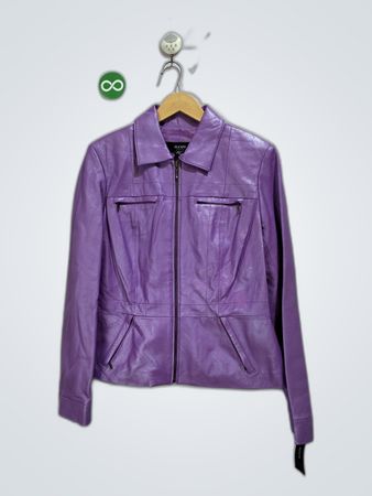 Alfani Petite Purple Leather Jacket