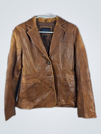 Banana Republic Leather Blazer Jacket