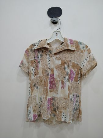 Printed Short Sleeve Blouse