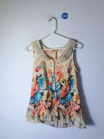 Printed Sleeveless Blouse