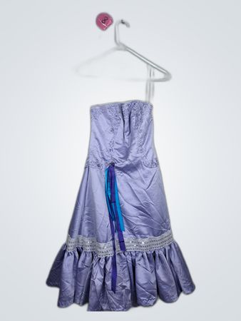 Mango Purple Satin Party Mini Dress