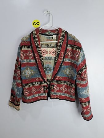 Flashback Patterned Cotton Blazer