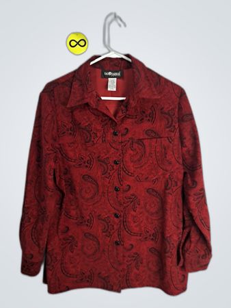 Sag Harbor Printed Long Sleeve Blouse