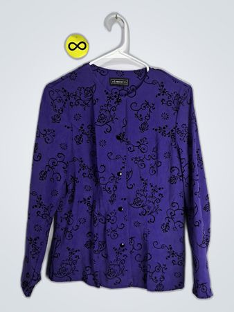 elemententz Purple Floral Printed Blouse