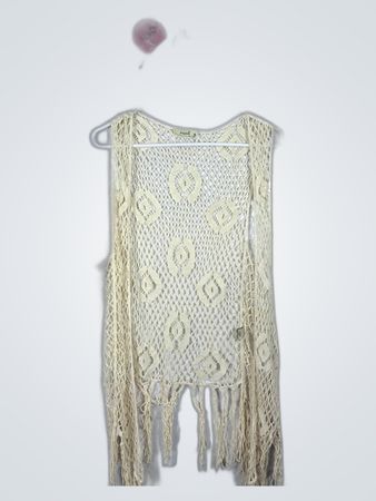 Marc Crochet Fringe Knit Vest
