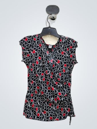 Studio 1940 Printed Wrap Blouse