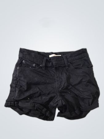 Levi's Black Denim Mid-Length Shorts