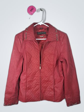 Pamela McCoy Red Leather Jacket