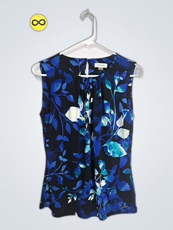 Calvin Klein Printed Sleeveless Blouse