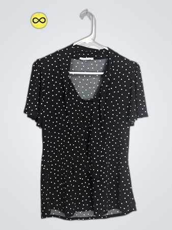 Black Polka Dot Printed Blouse