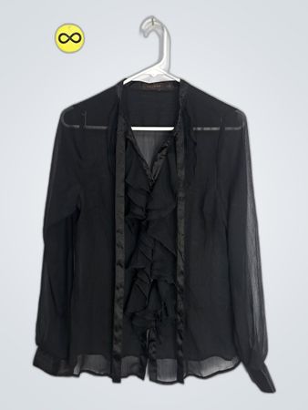 The Limited Sheer Ruffle Blouse
