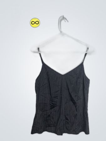 Filippa Black Pinstripe Tank Top