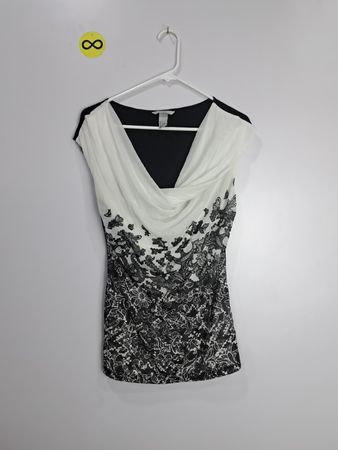 H&M Printed Draped Blouse