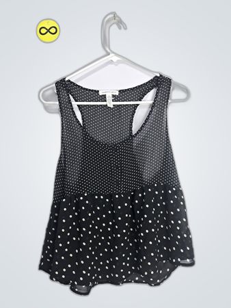 Black Polka Dot Tank Top