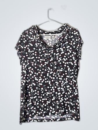 Chico's Printed Cowl Neck Blouse