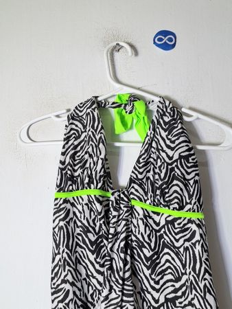 Unbranded Zebra Print Halter Tank Top