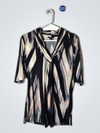 Premise Printed Draped Blouse