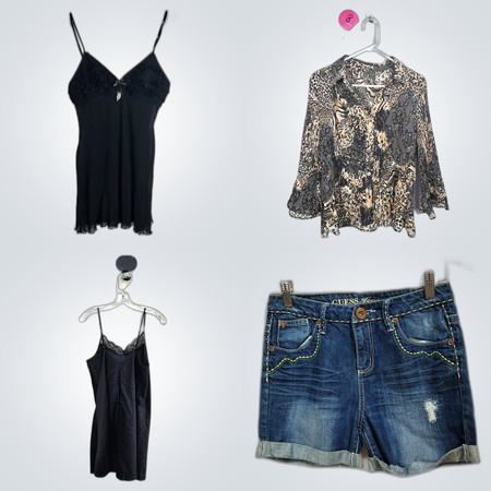 Guess Black Lace Camisoles