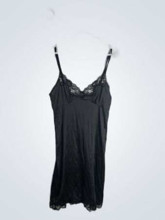 Black Lace Trim Chemise