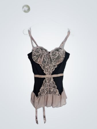 Unbranded Black Lace Bustier Top