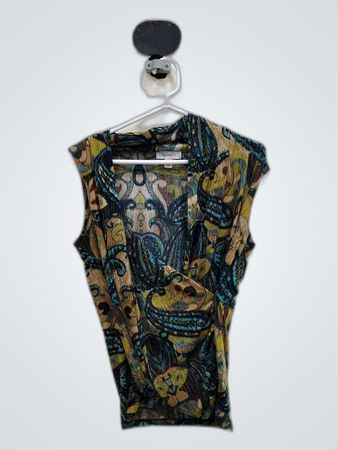 Dressbarn Printed Sleeveless Blouse