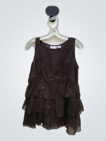 Brown Embellished Dress