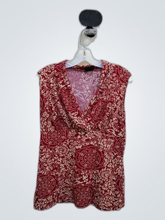 JIA Printed Wrap Blouse