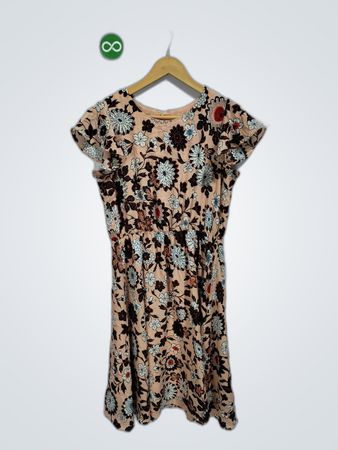 Loft Floral Print Short Sleeve Dress