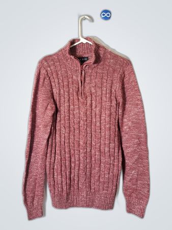 Sky Blue Pink Knit Sweater