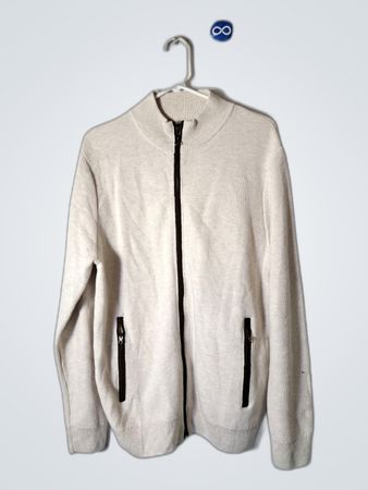 Chaps Zip-Up Knit Cardigan
