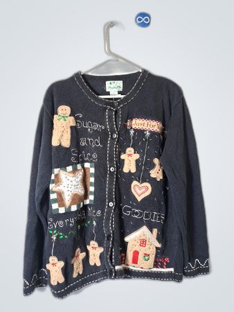 Gingerbread-Themed Knit Sweater