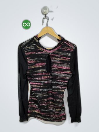 Venus Metallic Striped Hoodie