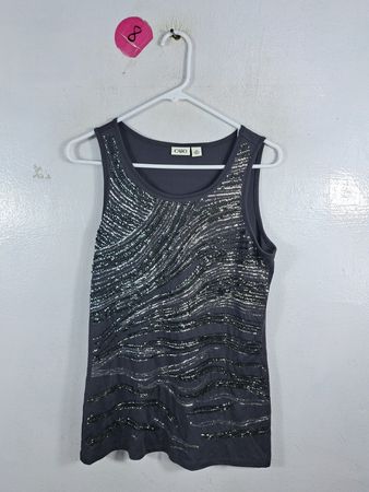 Cato Grey Sequined Tank Top