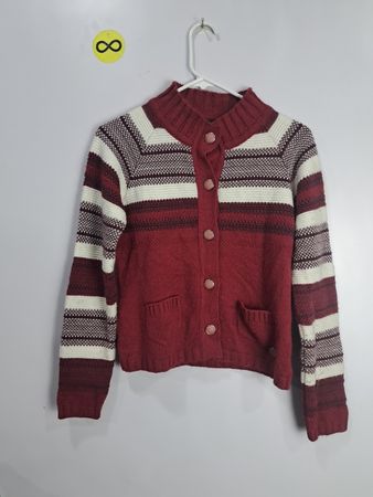Portia Red Striped Knit Sweater