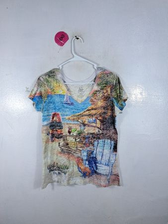T-Shirt with Beach Design