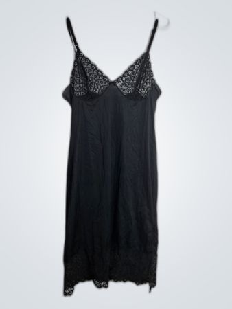 Black Lace Trim Chemise