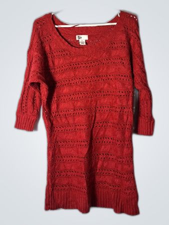 So Red Knit Sweater