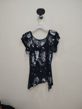 AX Paris Printed Ruffle Sleeve Blouse