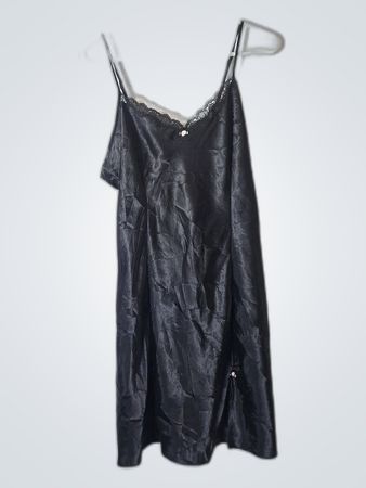 Apt. 9 Intimates Black Lace Trim Slip Dress