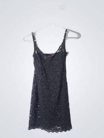 Edlitkstrad Black Lace Mini Dress